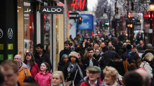 Shoppers in London